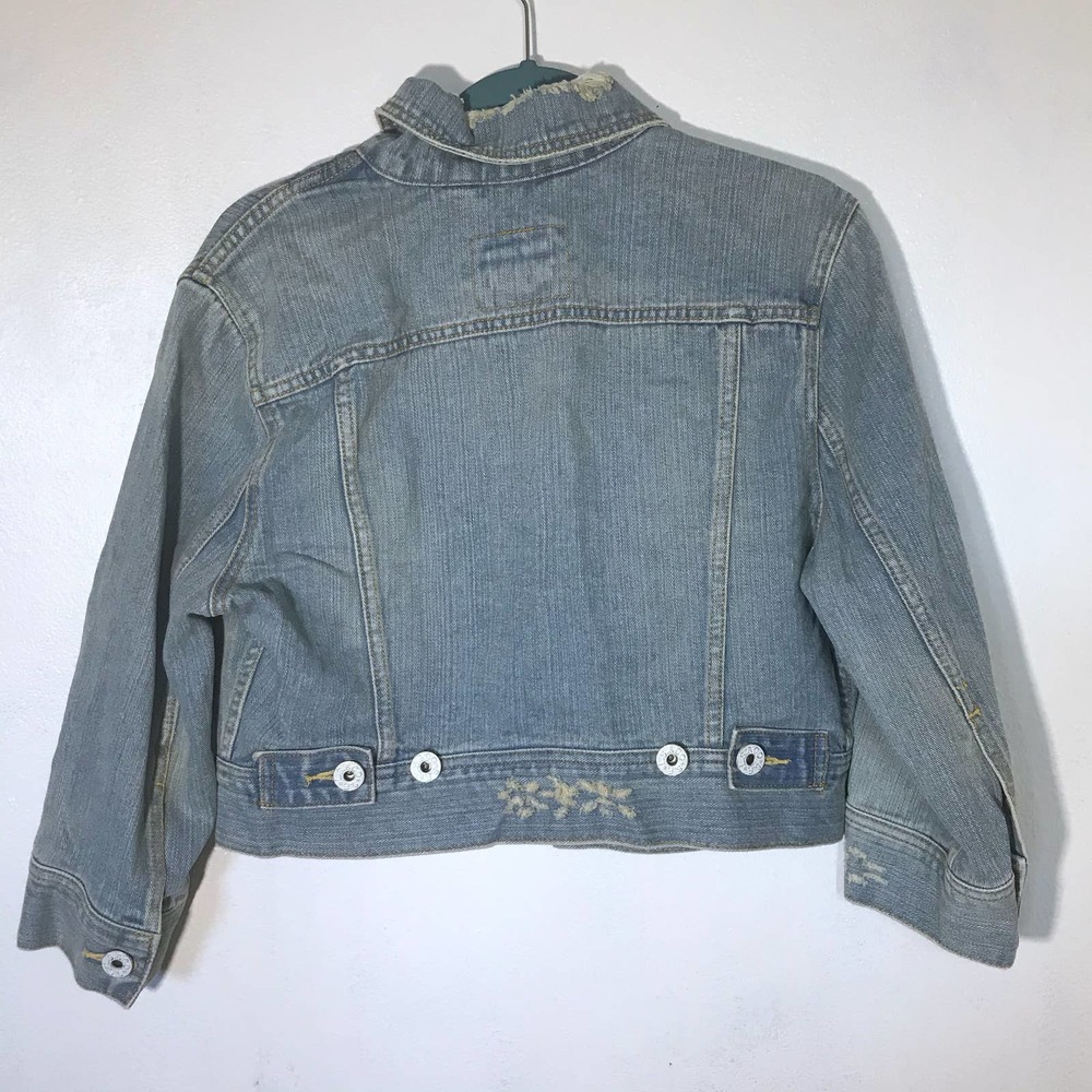 Levi's Jeans Button Front Crop Denim Jacket - Picture 8 of 10